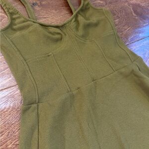 Universal threads olive corset ribbed mini dress size xs